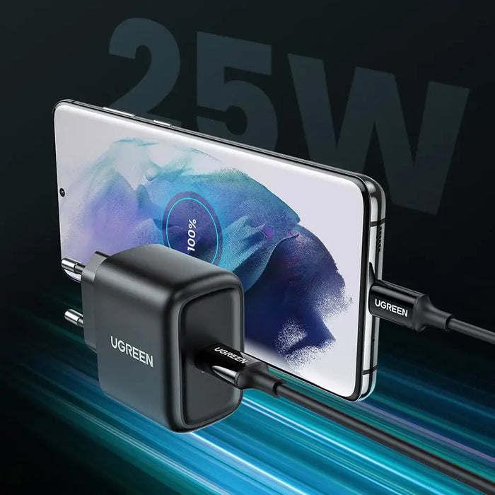 Ugreen USB Type C charger 25W Power Delivery + USB Type C cable 2m black (50581) - Cell phone USB charger<<<HurtelXML