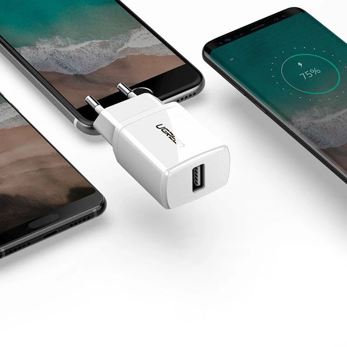 Ugreen USB wall charger 2.1A black (50459) - Cell phone USB charger<<<HurtelXML&&&USB зарядни и кабели<<<Електроника