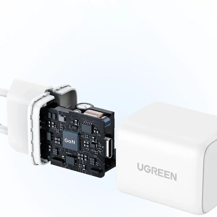 Ugreen X513 30W GaN 1x USB-C Wall Charger - White - Cell phone USB charger<<<HurtelXML&&&Зарядни устройства<<<Аксесоари