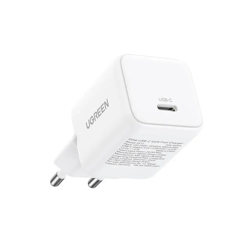 Ugreen X513 30W GaN 1x USB-C Wall Charger - White - Cell phone USB charger<<<HurtelXML&&&Зарядни устройства<<<Аксесоари
