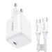 Ugreen X513 30W GaN Wall Charger 1x USB-C + 1m USB-C Cable - White - Cell phone USB