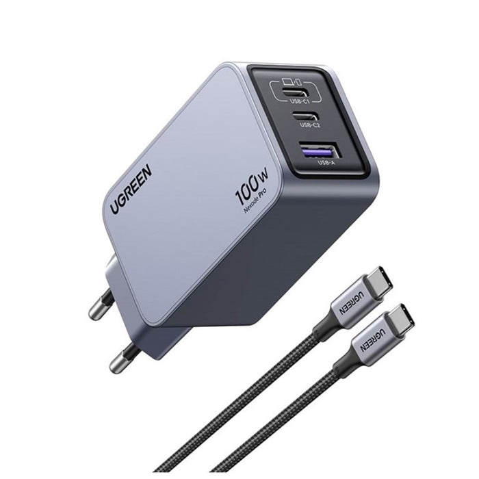 UNIVERSAL CHARGER X757 220V 2xUSB-C 1xUSB A GaN 100W UGREEN