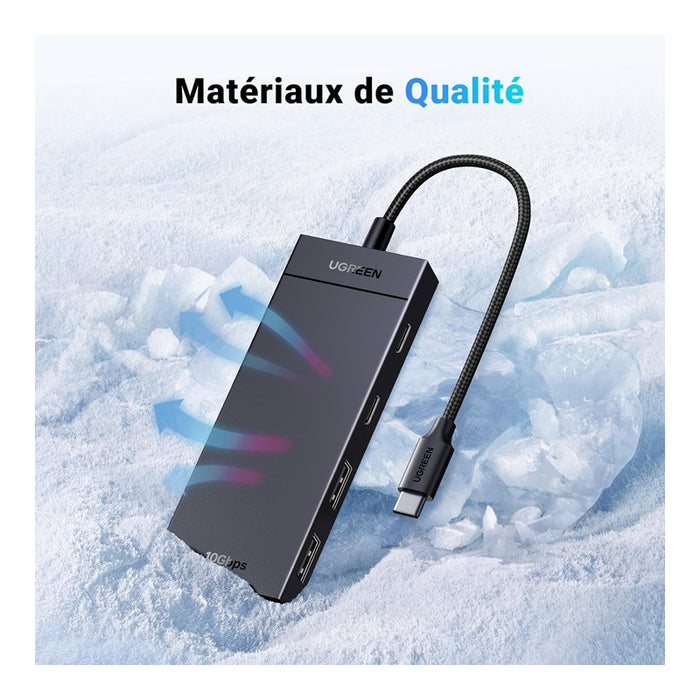 HUB 2xUSB3.0A,2xUSB-C 3.2,INPUT USB-C CM806 UGREEN