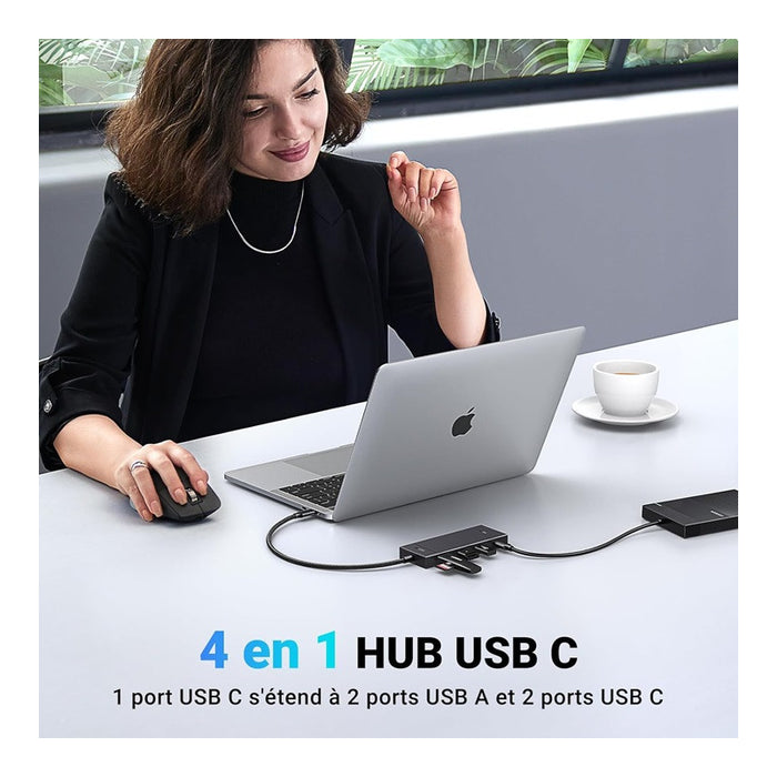HUB 2xUSB3.0A,2xUSB-C 3.2,INPUT USB-C CM806 UGREEN