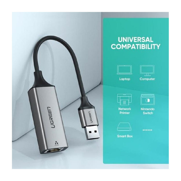 INTERNET ADAPTER USB A/RJ45 CM209 UGREEN - METAL
