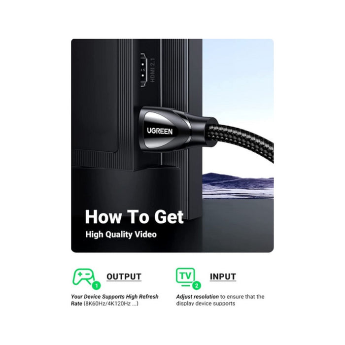 CABLE 8K HDMI/HDMI BRAIDED 5m HD140 UGREEN