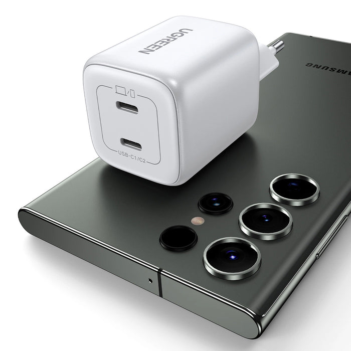 GaN Fast Charger 2 x USB-C 45W QC PD Ugreen CD294 - White