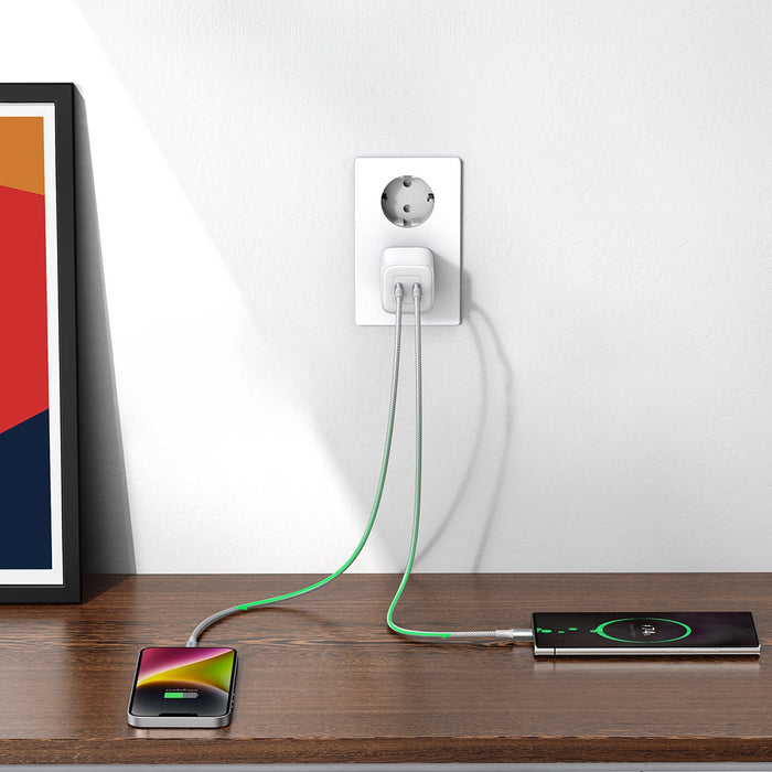 GaN Fast Charger 2 x USB-C 45W QC PD Ugreen CD294 - White