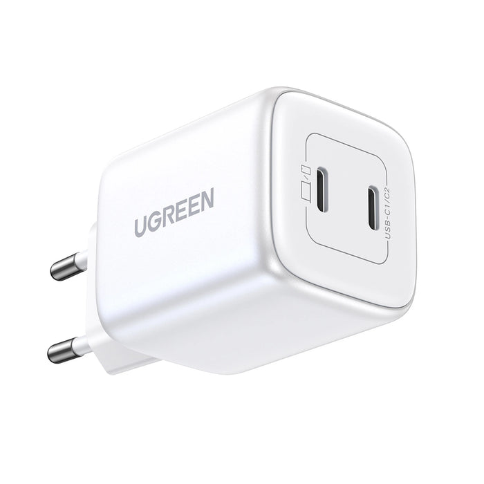 GaN Fast Charger 2 x USB-C 45W QC PD Ugreen CD294 - White