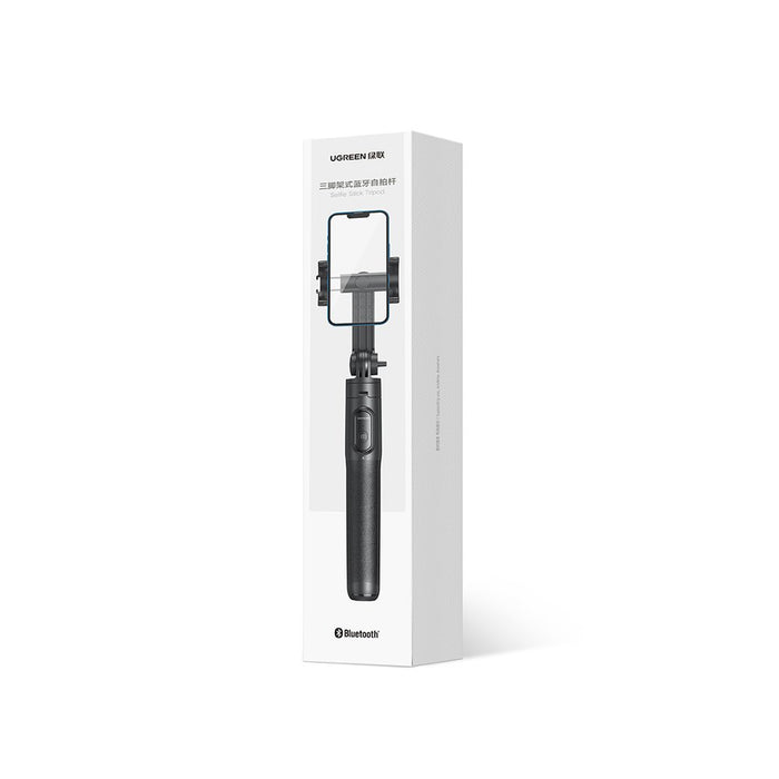 Selfie stick Ugreen LP586 telescopic tripod with Bluetooth remote control 1.5m - black