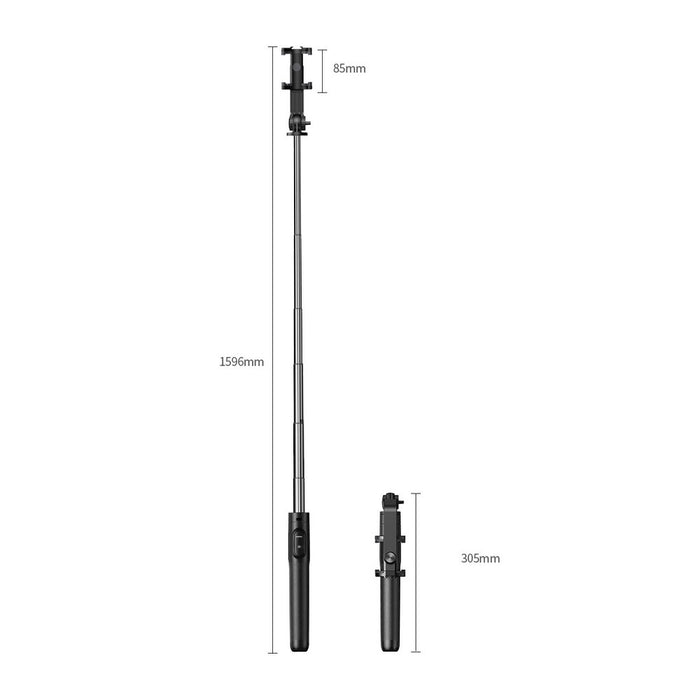 Selfie stick Ugreen LP586 telescopic tripod with Bluetooth remote control 1.5m - black