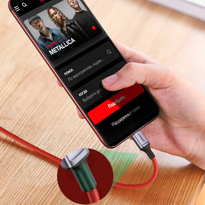 Ugreen US294 USB-C - USB-C 3A 480Mb/s cable 1m - red