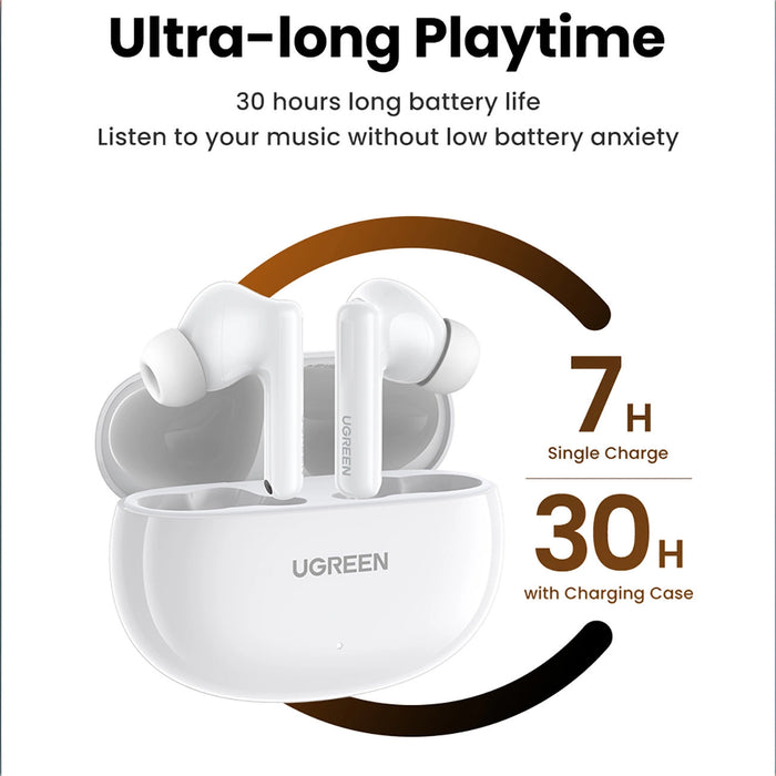 Ugreen HiTune T6 wireless headphones with ANC function + USB-A - USB-C cable - white
