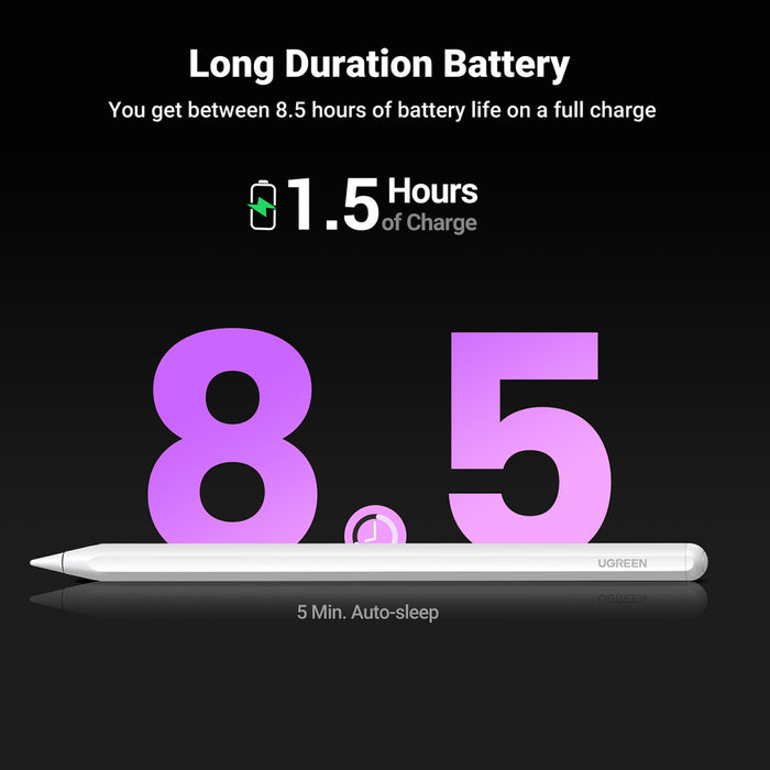 Ugreen LP653 stylus with wireless charging for iPad tablets - white
