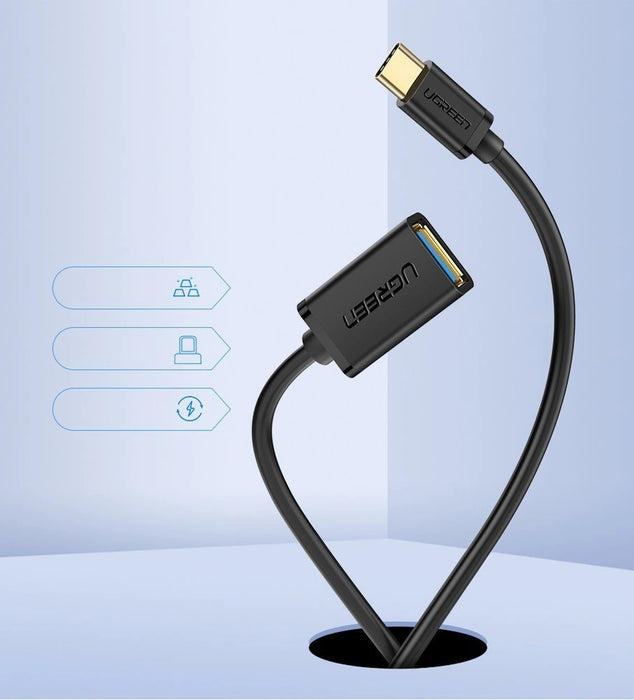 Ugreen US154 30701 USB-A 3.0 (female) / USB-C 3.0 (male) OTG adapter - black