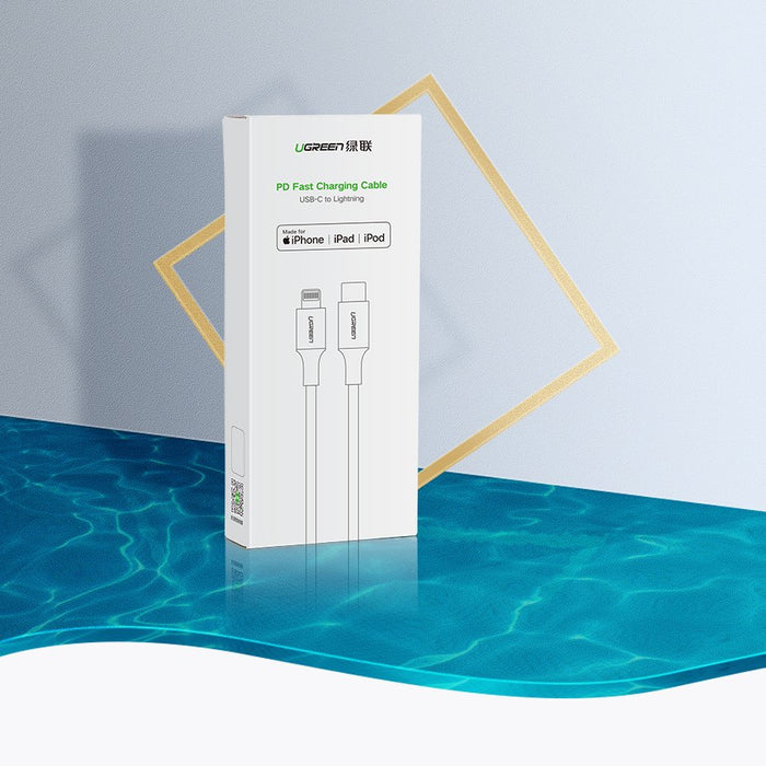 Ugreen US171 Lightning - USB-C MFi PD cable 20W 480Mb/s 1m - white