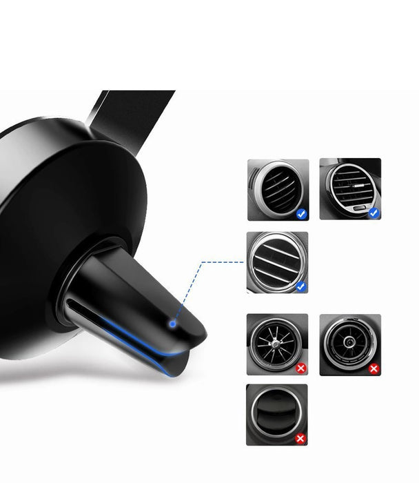 Ugreen LP130 40907 gravity phone holder for car air vent - silver