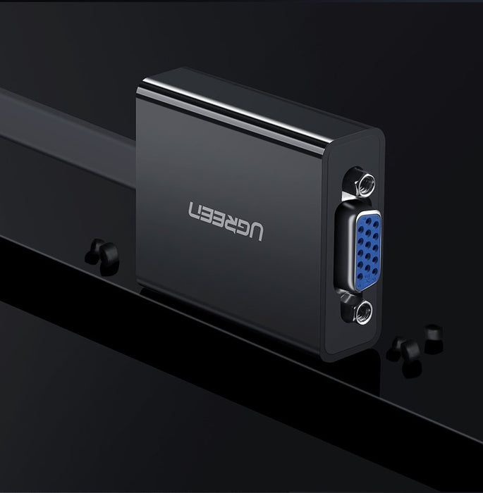 Ugreen adapter HDMI - VGA micro USB / audio 3.5 mm mini jack black (40248)