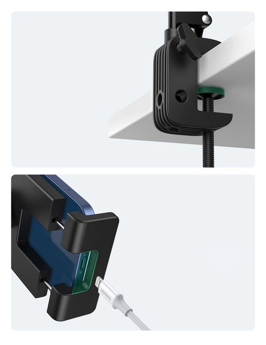 Ugreen Folding Arm Desk Table Tripod Holder for Phone Tablet Black/Grey (50394)