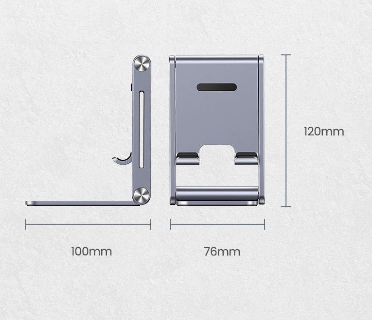 Ugreen metal aluminum folding phone holder tablet gray (LP263 80708)