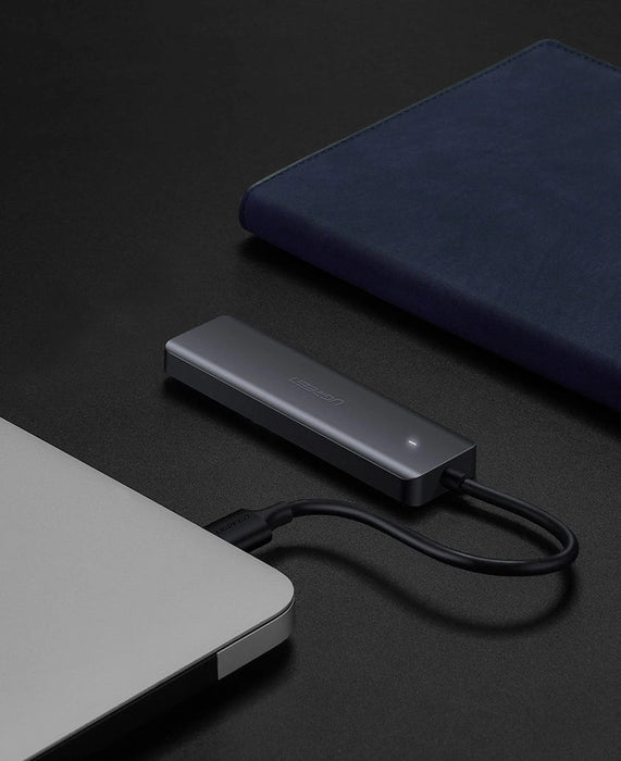 Ugreen USB HUB - 4x USB 3.2 Gen 1 with micro USB power port gray (CM219 50985)