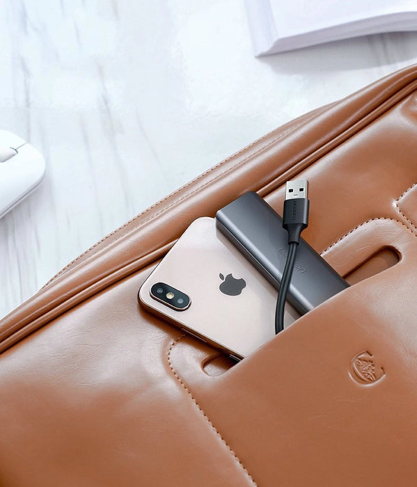 Ugreen USB HUB - 4x USB 3.2 Gen 1 with micro USB power port gray (CM219 50985)