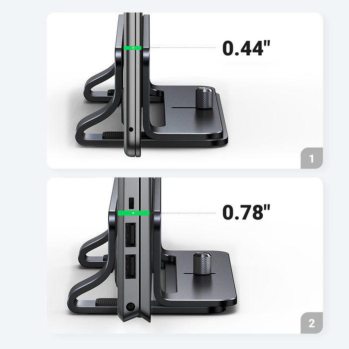 Ugreen Aluminum Vertical Stand Holder Stand for MacBook Laptop Tablet Silver (20471 LP258)