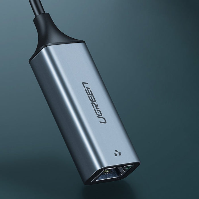 Ugreen external network adapter RJ45 - USB Type C (1000 Mbps / 1 Gbps) Gigabit Ethernet gray (CM199)