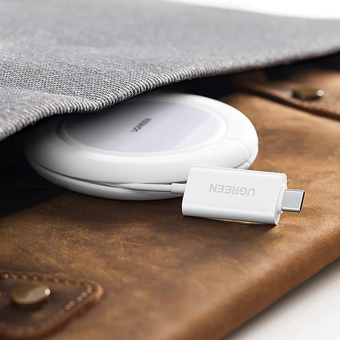 Ugreen CD245 40123 wireless Qi / MagSafe charger 15W with USB-C cable - white