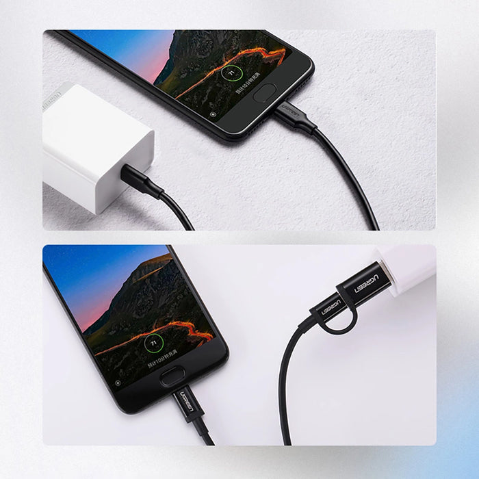 Ugreen US286 USB-C - USB-C PD QC 3A 480Mb/s 1m cable - black