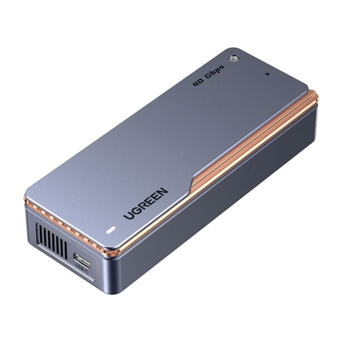 Ugreen D703 USB4 40Gb/s M.2 NVMe SSD Enclosure with Active Cooling - Gray