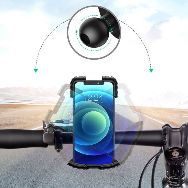 Ugreen Universal Bike Phone Holder for Bike Motorcycle Handlebar Black (LP494 Black)