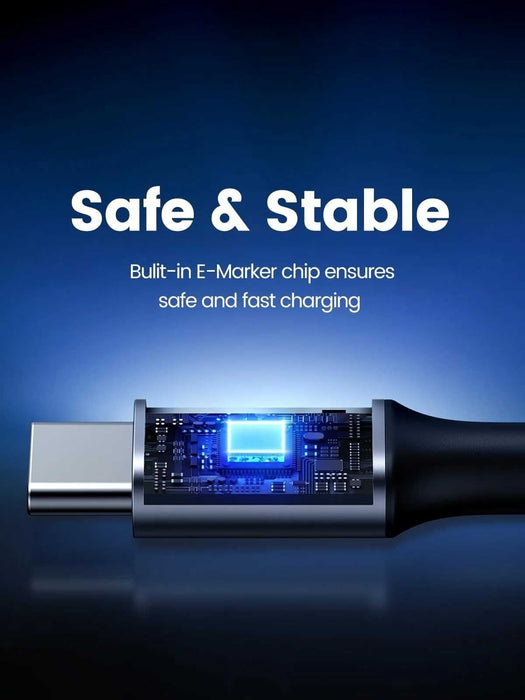 Ugreen US334 70643 USB-C (angled) / USB-C (straight) cable 100W PD 1m - black