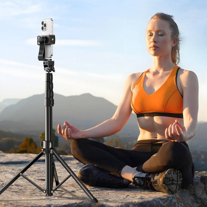Ugreen LP680 selfie stick with stand and Bluetooth remote control 1.8m - black