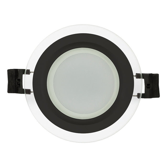 LED PANEL 6W 4200K IP44 BLACK GLASS ULTRALUX