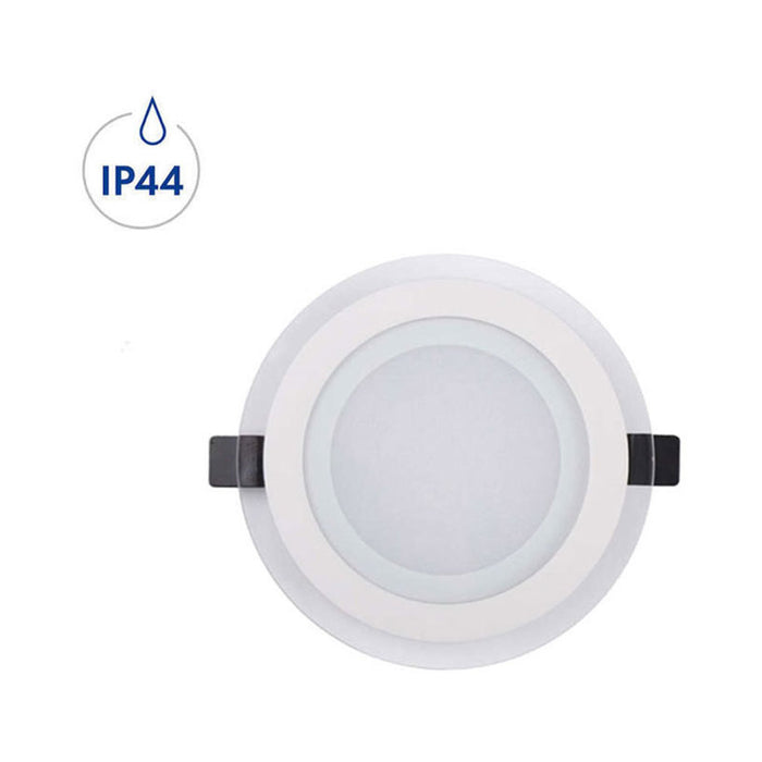 LED PANEL GLASS 6W 4200K IP4 MOISTURE PROOF ULTRALUX