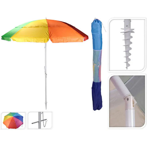 UMBRELLA F220CM WITH SCREW PROBEACH DV8100390 - Чадъри<<<Чадъри сенници и