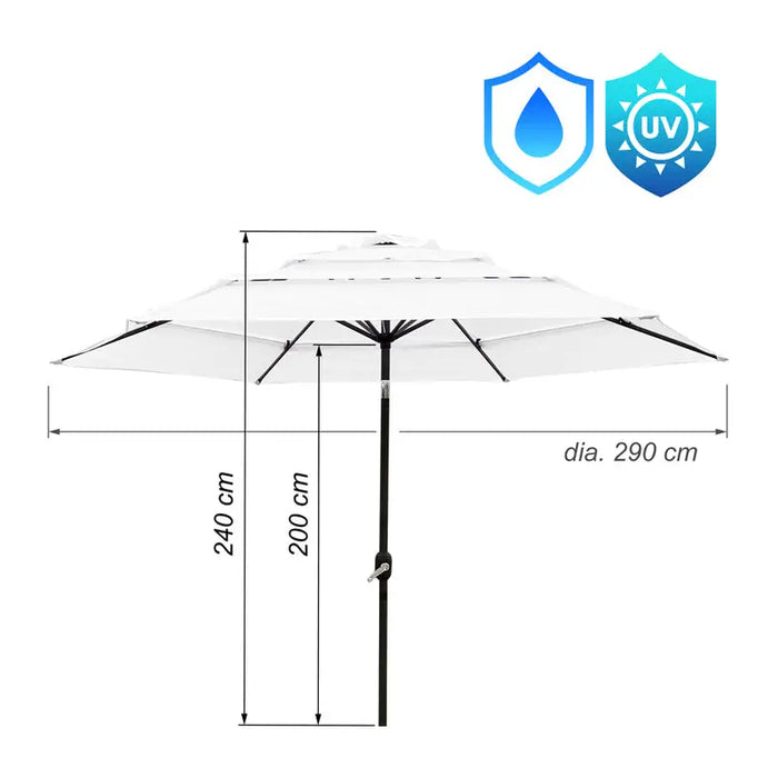 UMBRELLA F290CM WITH BETTER VENTILATION HD HD-9411 - Чадъри<<<Чадъри сенници и шатри<<<Градина<<<Praktiker