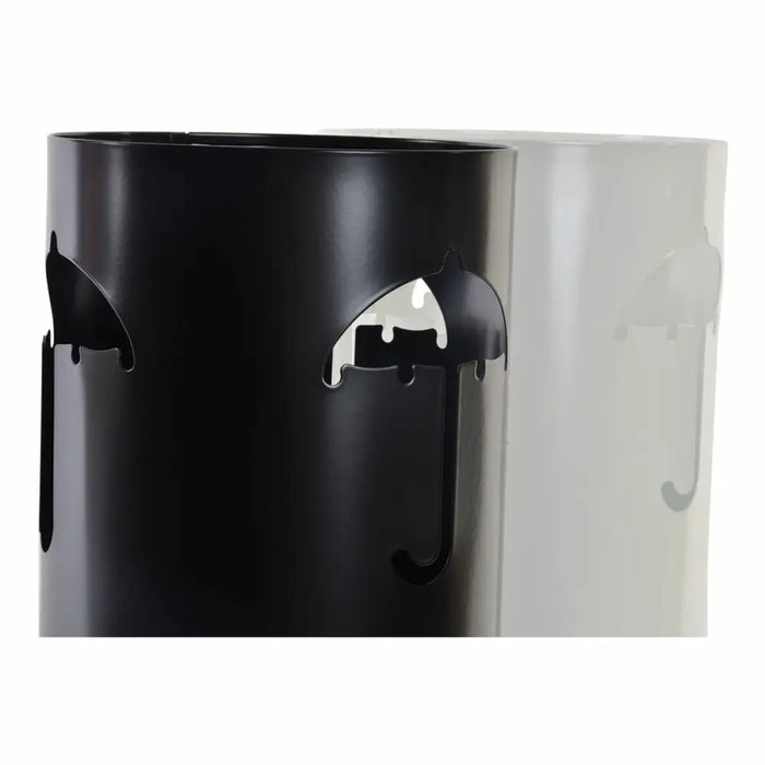 Umbrella stand DKD Home Decor 19 x 47 cm White Black Steel Umbrella 19 x 19 x 47 cm (2 Units) - Декорация и