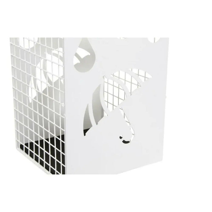 Umbrella stand DKD Home Decor Black Metal White (19.5 x 20 x 47.5 cm) (2 pcs) - Поставки за чадъри и