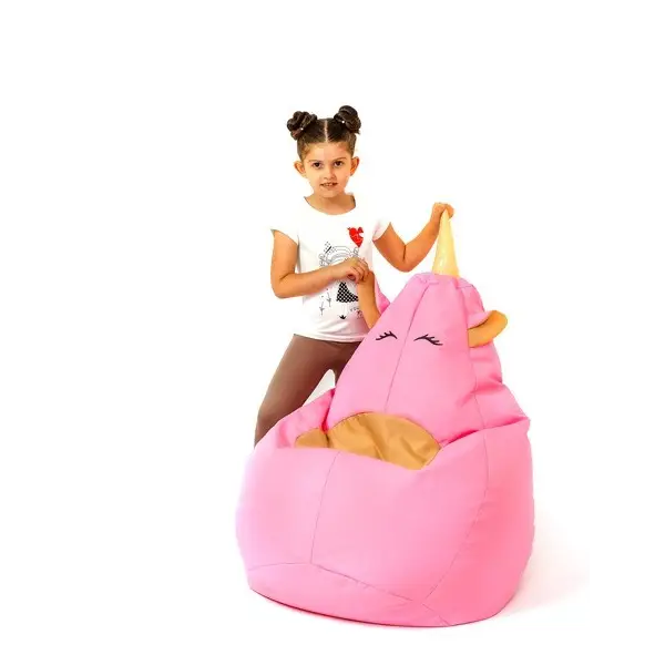 Unicorn pink XL 130 x 90 cm Sako bag pouffe - Poufs for children/youthPUF-DZI<<<Poufs and footrestsPUF<<<ActionPL
