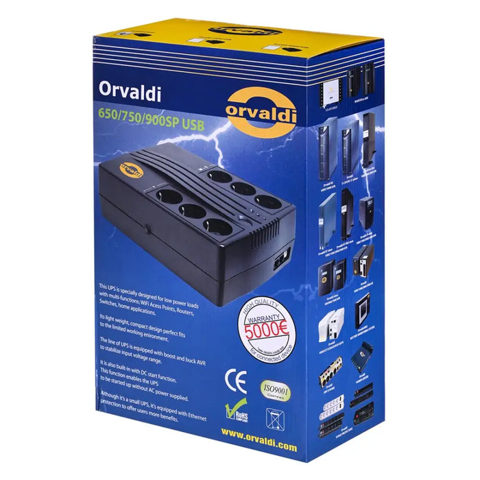 Uninterruptible Power Supply System Interactive UPS Orvaldi 1090SP 540W - UPSZSI-UPS<<<Emergency power