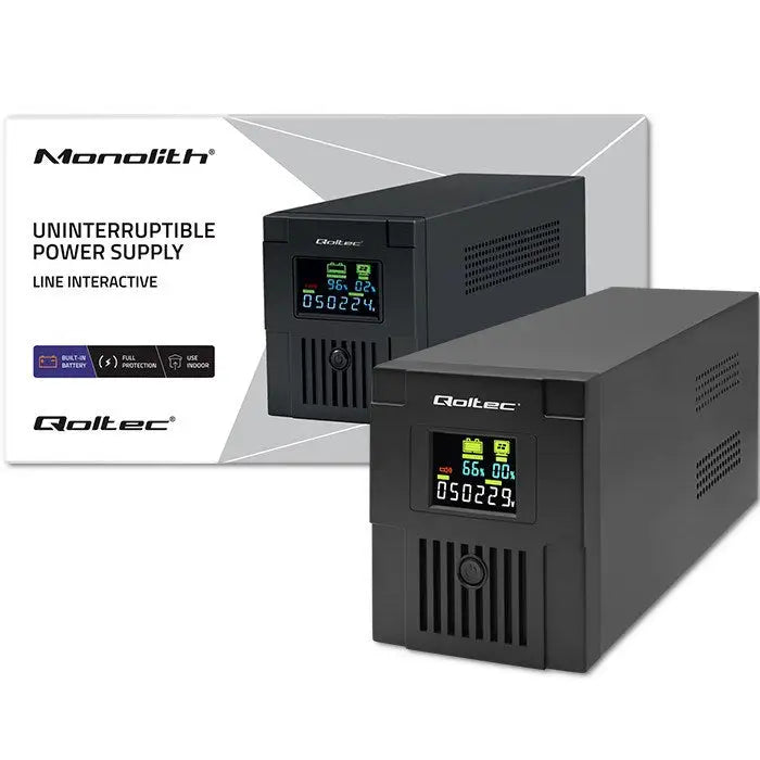 Uninterruptible Power Supply System Interactive UPS Qoltec 53770 900 W - UPSZSI-UPS<<<Emergency power