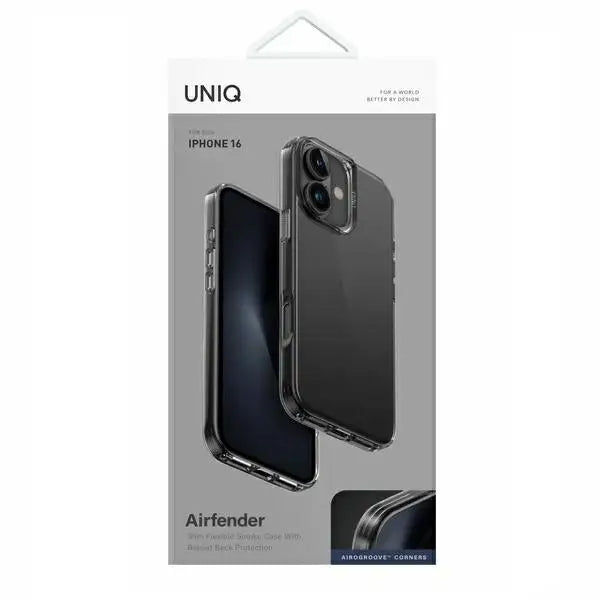 Uniq Air Fender iPhone 16 Case - Gray - Cell phone cases and covers<<<HurtelXML