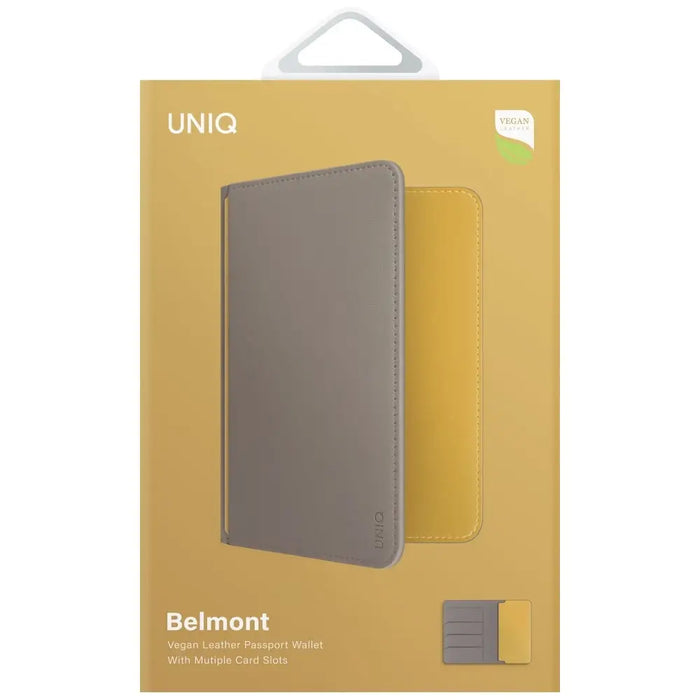 Uniq Belmont RFID Blocking Passport Case - Grey/Yellow - Cell phone cases and covers<<<HurtelXML