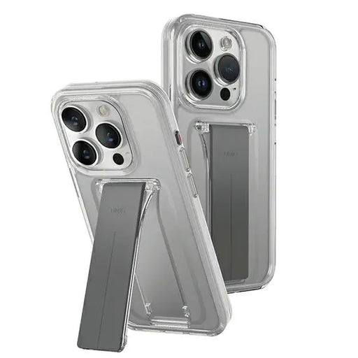 Uniq case Heldro Mount with Stand iPhone 15 Pro 6.1’’ transparent/lucent clear - Cell phone cases and covers<<<HurtelXML