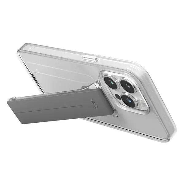 Uniq case Heldro Mount with Stand iPhone 15 Pro Max 6.7’’ transparent/lucent clear - Cell phone cases