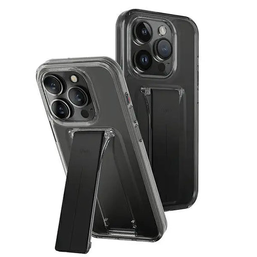 Uniq case Heldro Mount with Stand iPhone 15 Pro Max 6.7’’ smoke/vapor smoke - Cell phone cases and covers<<<HurtelXML