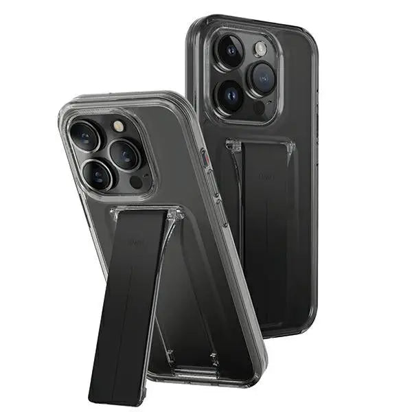 Uniq case Heldro Mount with Stand iPhone 15 Pro Max 6.7’’ smoke/vapor smoke - Cell phone cases and covers<<<HurtelXML