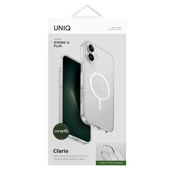 Uniq Clario iPhone 16 Plus 6.7’’ Magclick Charging case transparent/lucent clear - Cell phone cases